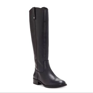 INC Womens Fawne Black Leather Tall Riding Boots 6.5 M